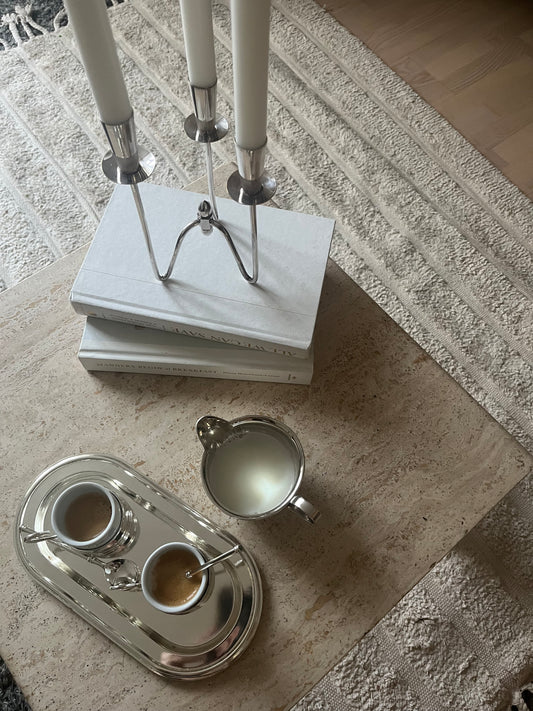 Delicate Silver Plated Three Armed Candleholder