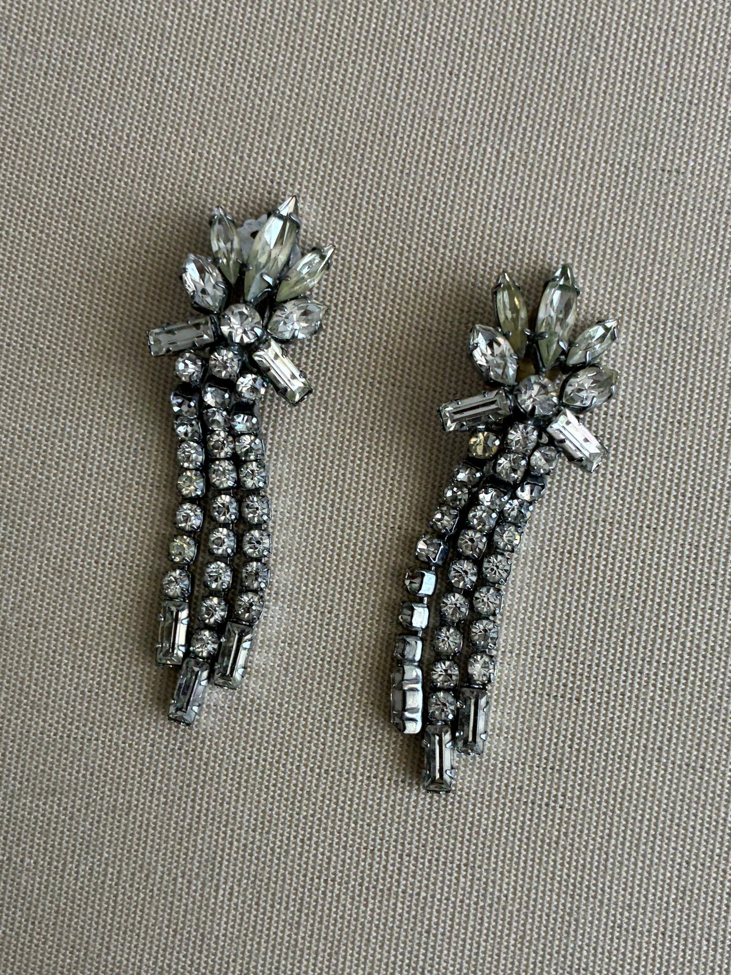 Art-deco Silver Plated Earrings