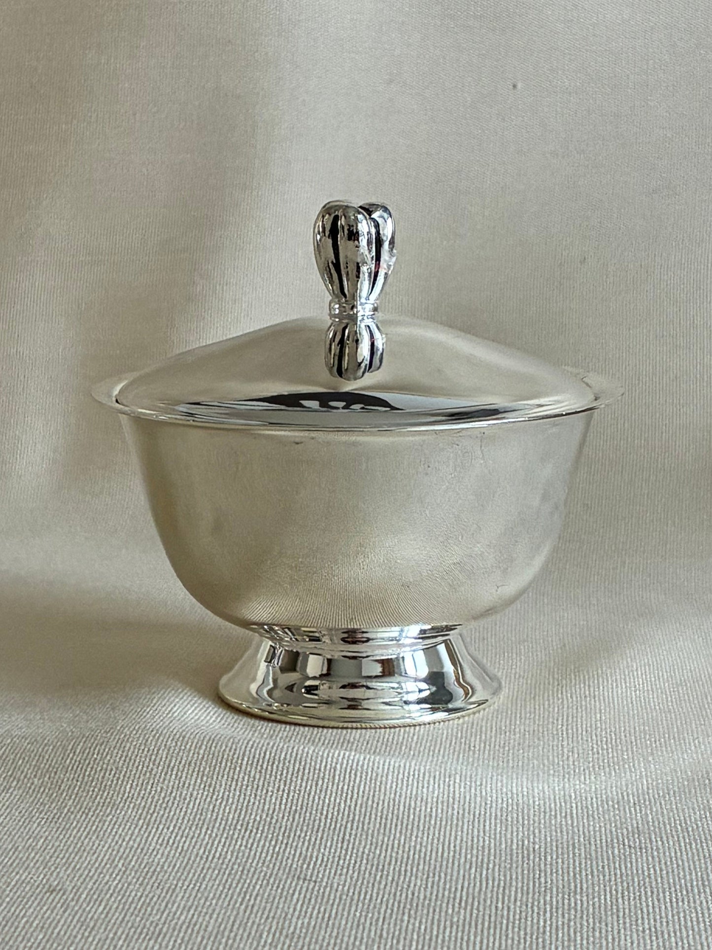 Silver Plates Sugar Pot with “Bean-lid”