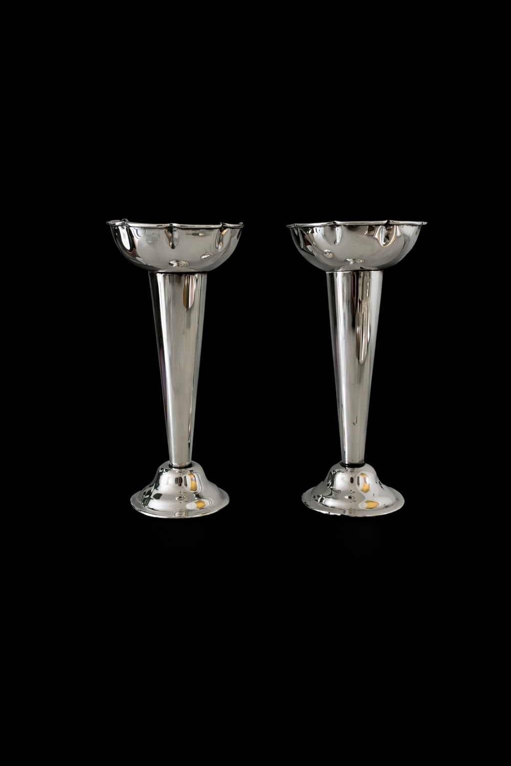 Silver Plated Fluted Vase