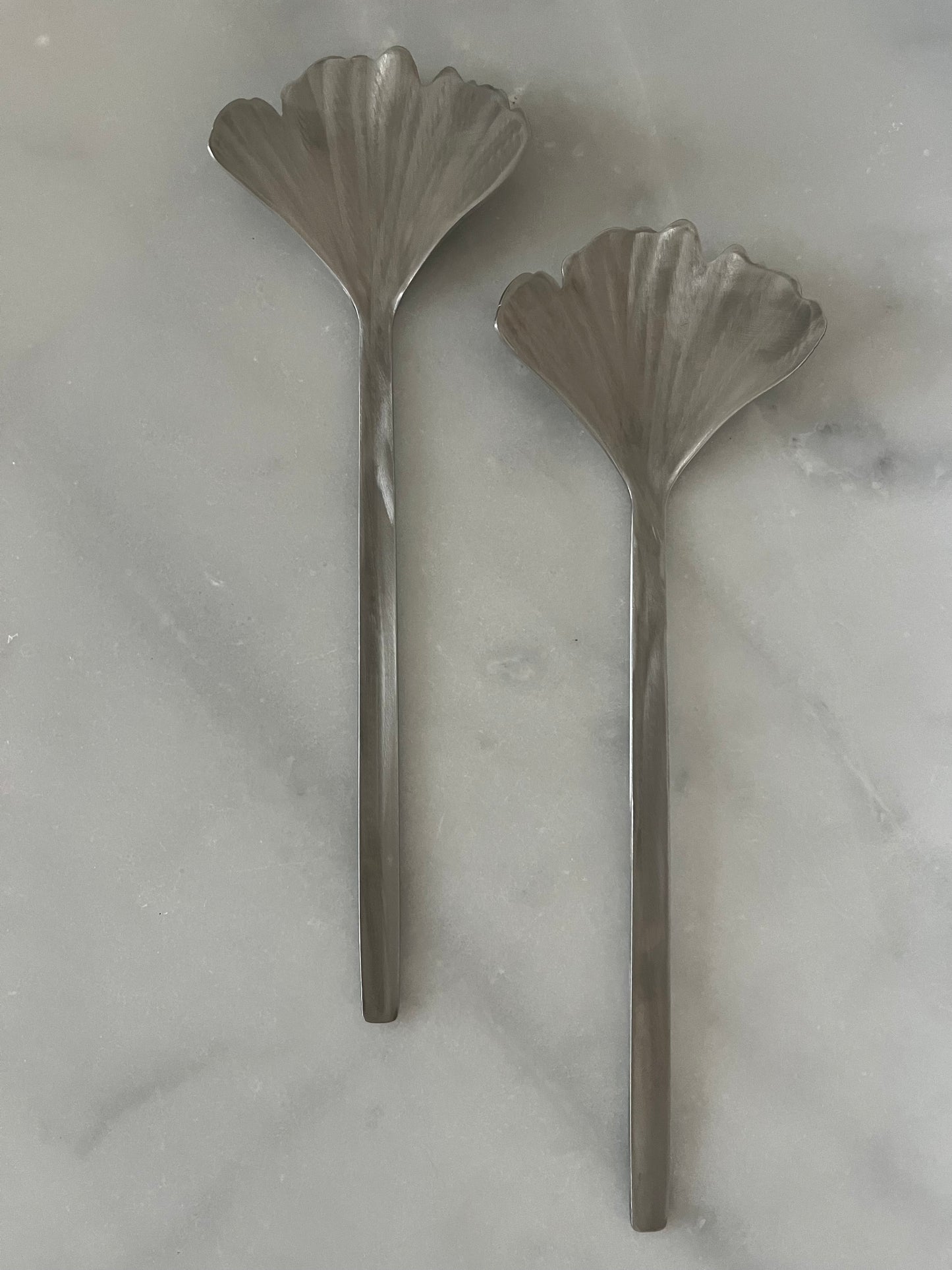 Unique Ginkgo Leaf Salad Servers