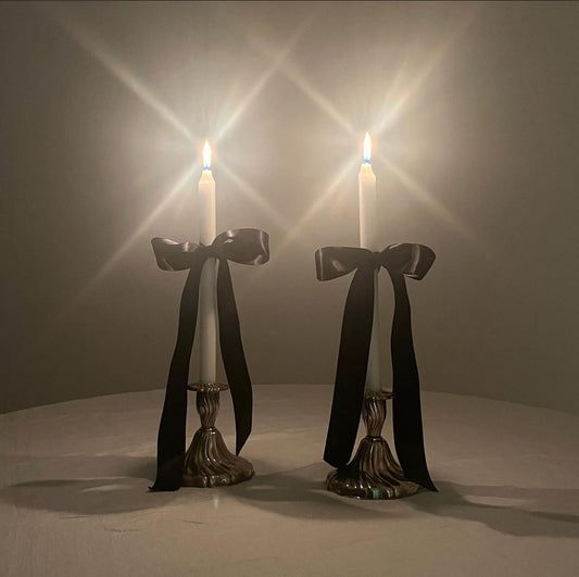 Silver Plated Swirl Candle Holders (set)