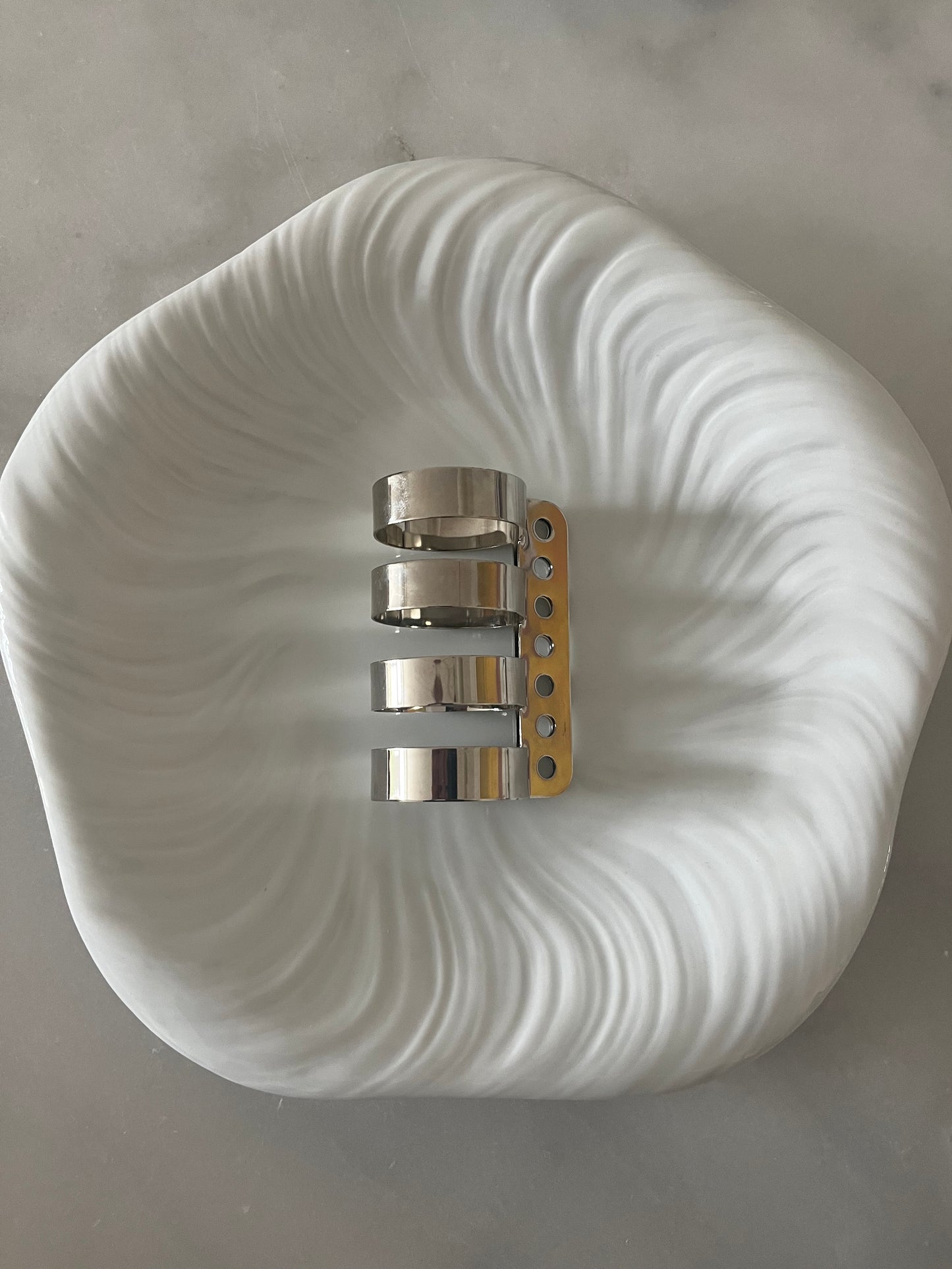 Rare Bodum Steel Napkin Rings by Nathalie du Pasquier (1990s)