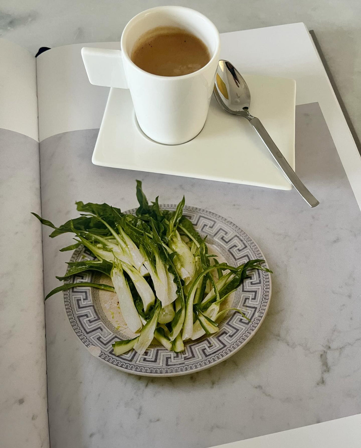 Italian Ceramic Espresso Cup with Saucer
