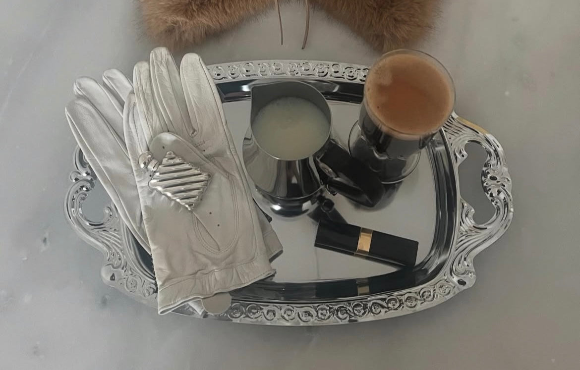 Vintage Adorned Steel Trays