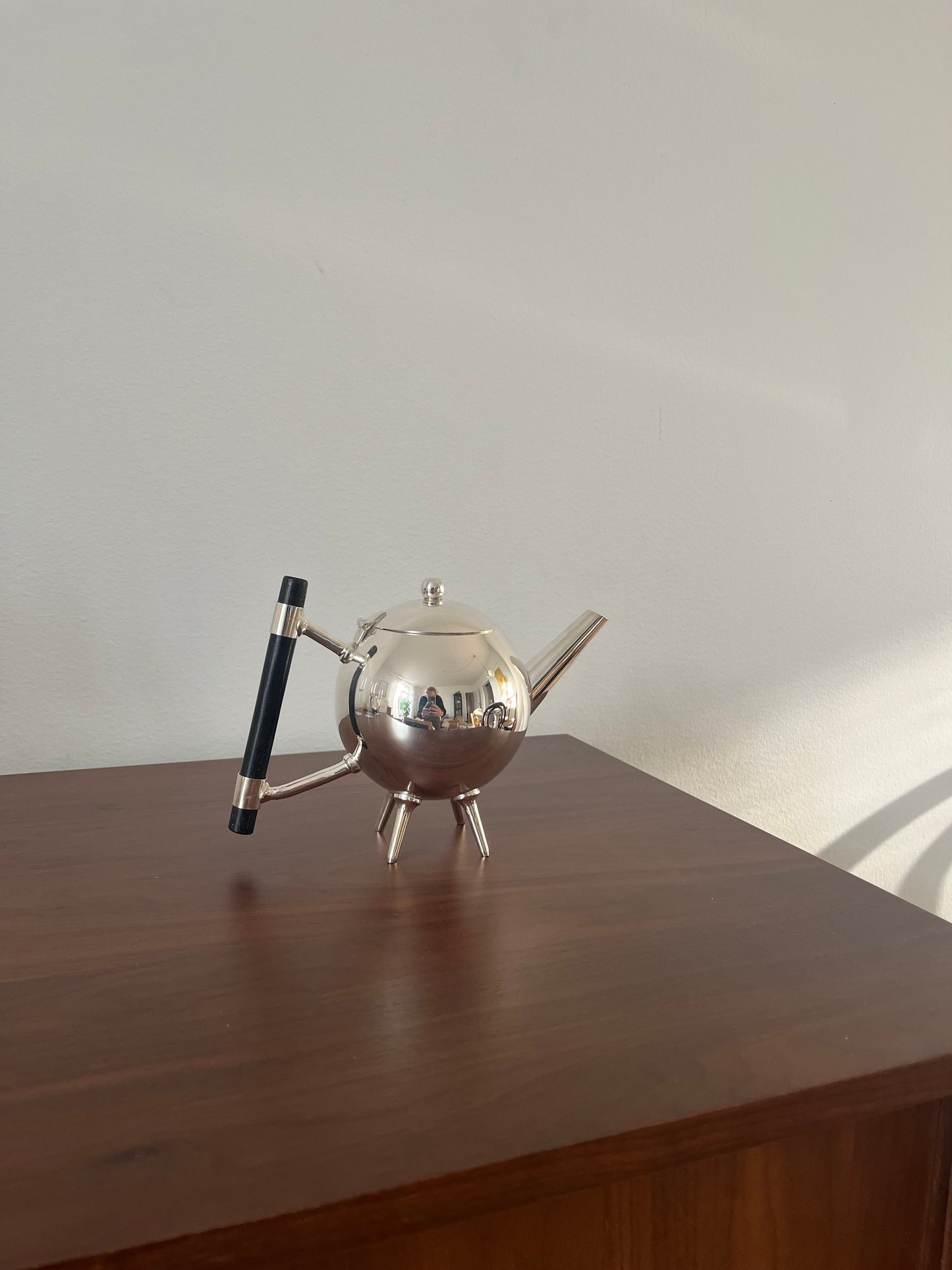 Divine Silver Plated Tea Pot by Christopher Dresser