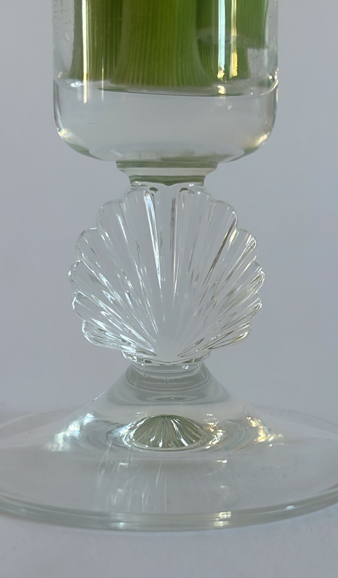 Vintage Shell Glass Vase