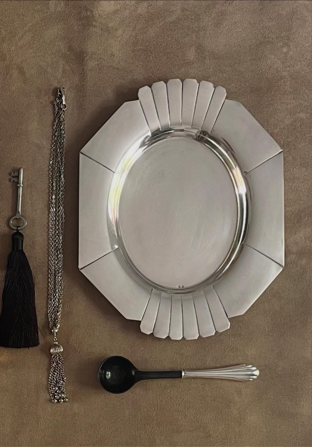 Antique Art Deco Silver Plated Tray