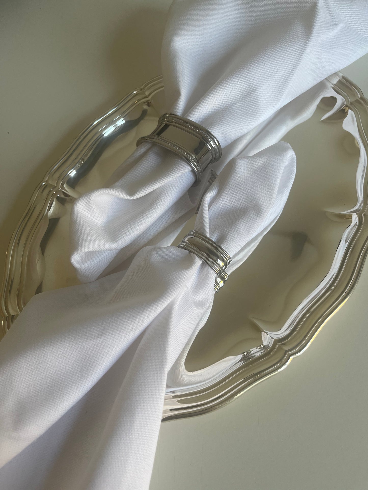 Silver and Steel Napkin Holders