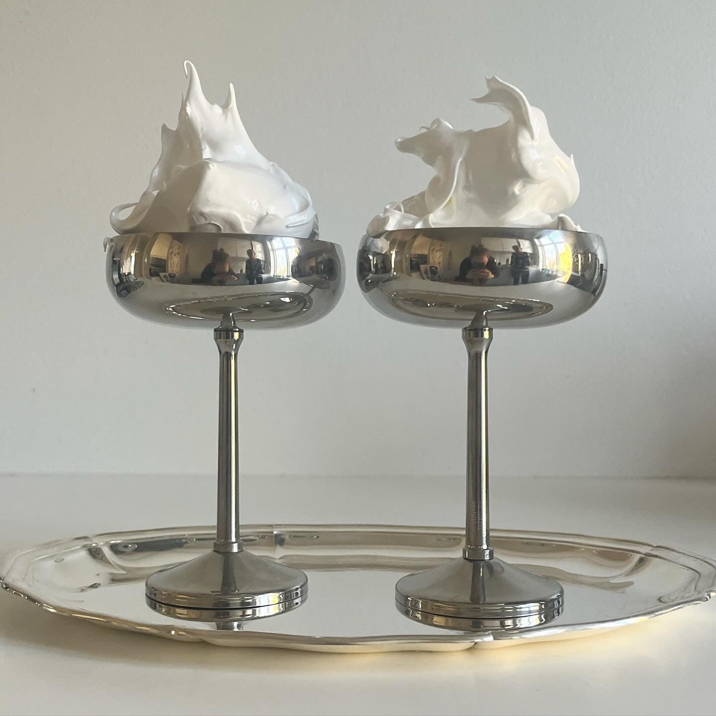 Tall Steel Champagne/Ice Cream Cups