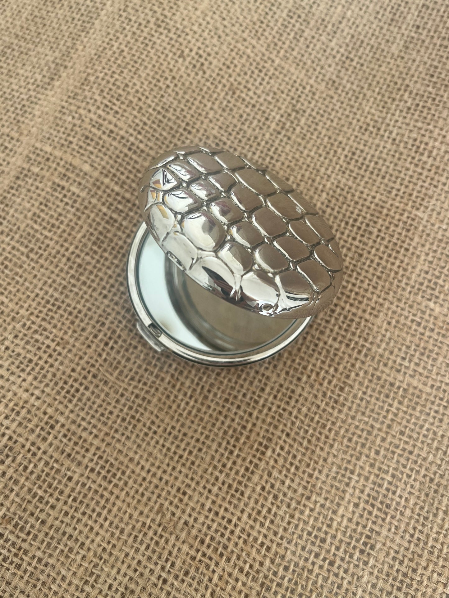 Silver/Steel Reptile Pocket Mirror