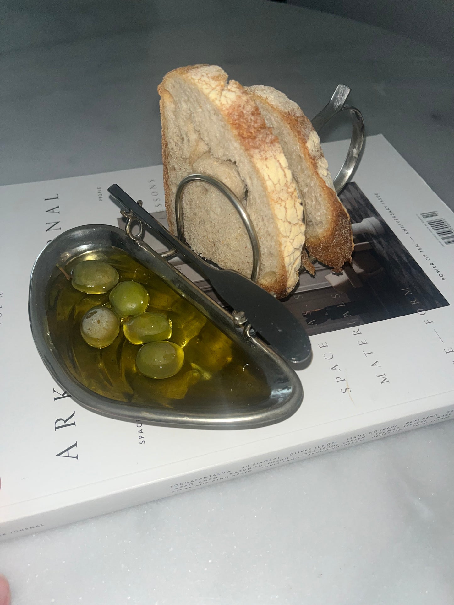 Silver Plated Butter Dish with Bread Rack