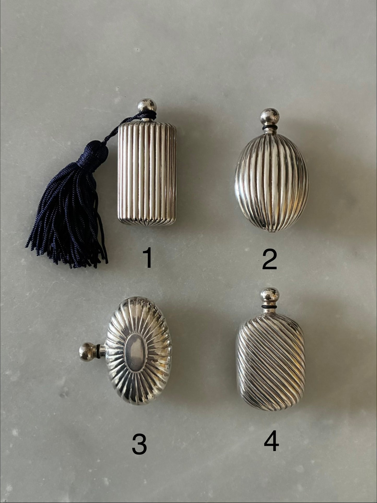 Vintage Silver Plated Perfume Bottles