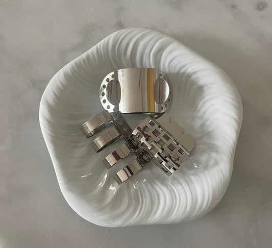 Rare Bodum Steel Napkin Rings by Nathalie du Pasquier (1990s)