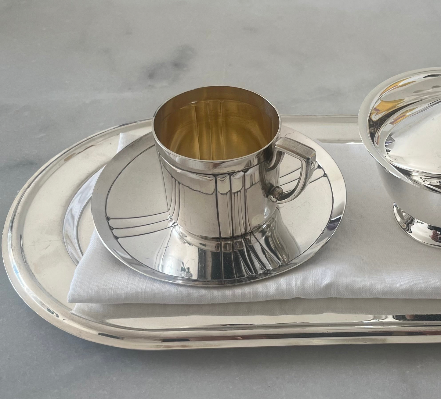 Antique Silver Plated Espresso Cup