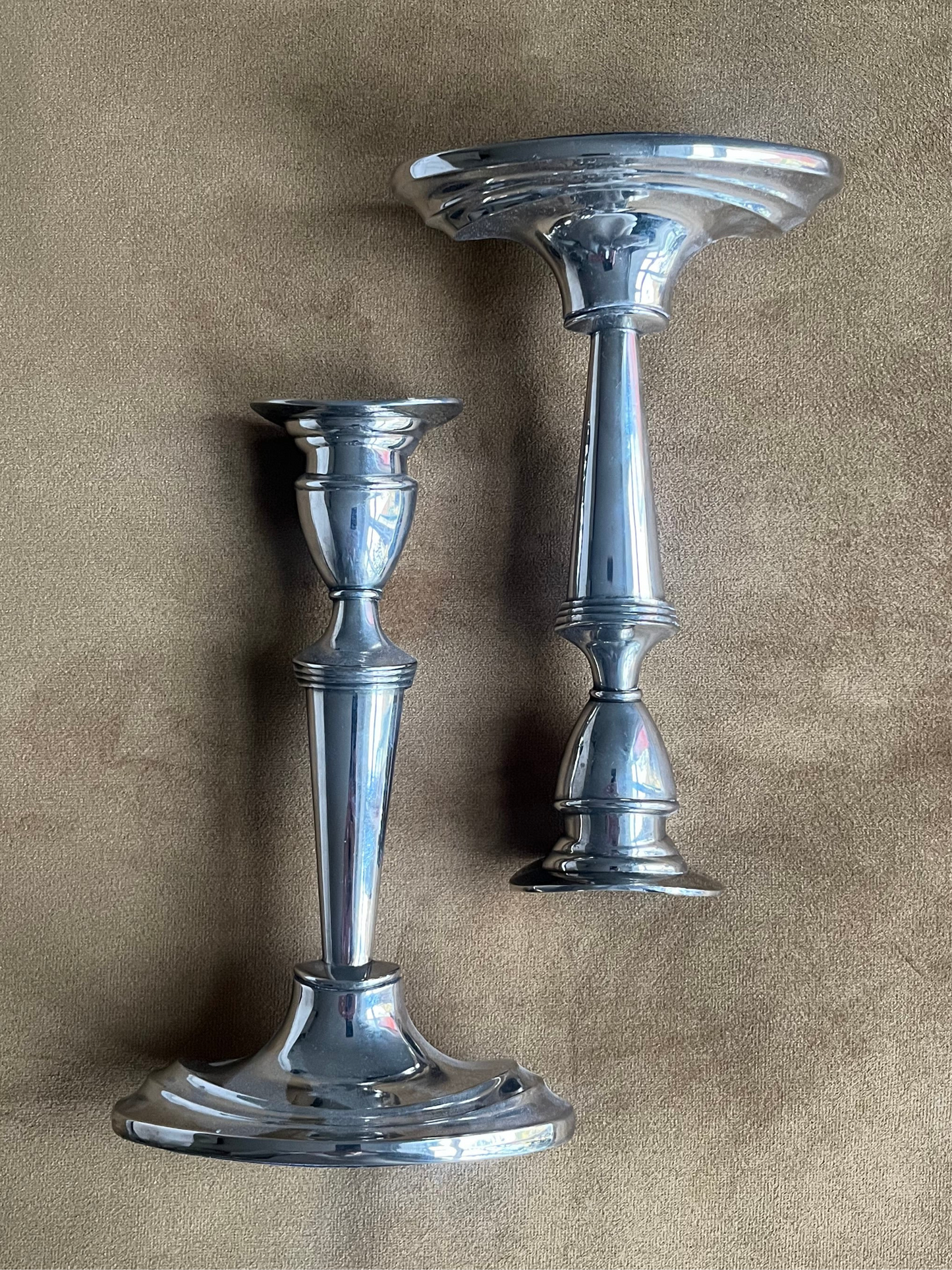 Silver Plated Candle Holders