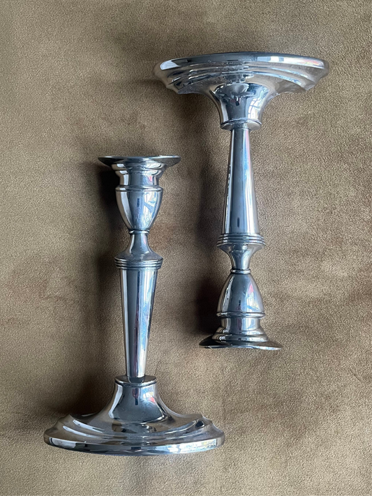 Silver Plated Candle Holders
