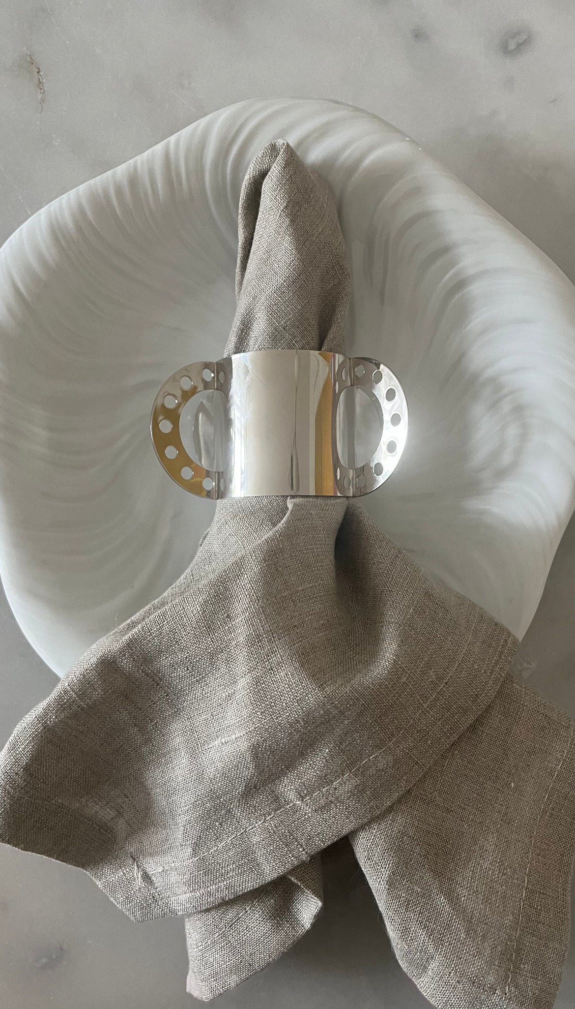 Rare Bodum Steel Napkin Rings by Nathalie du Pasquier (1990s)