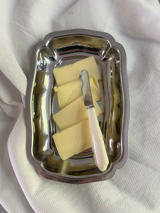 Adorned Steel Butter Set
