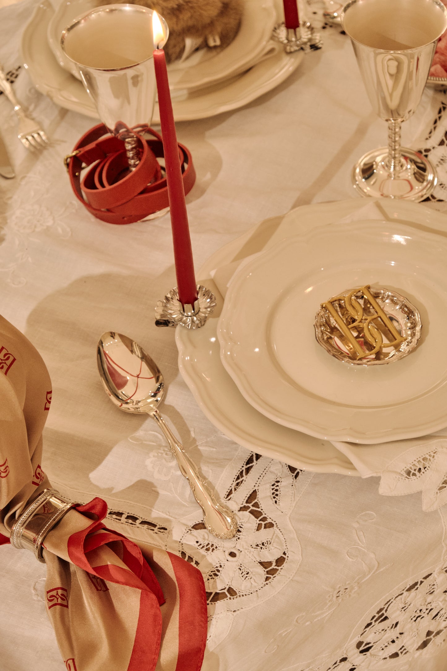 Adorned Silver Plated Cutlery Set