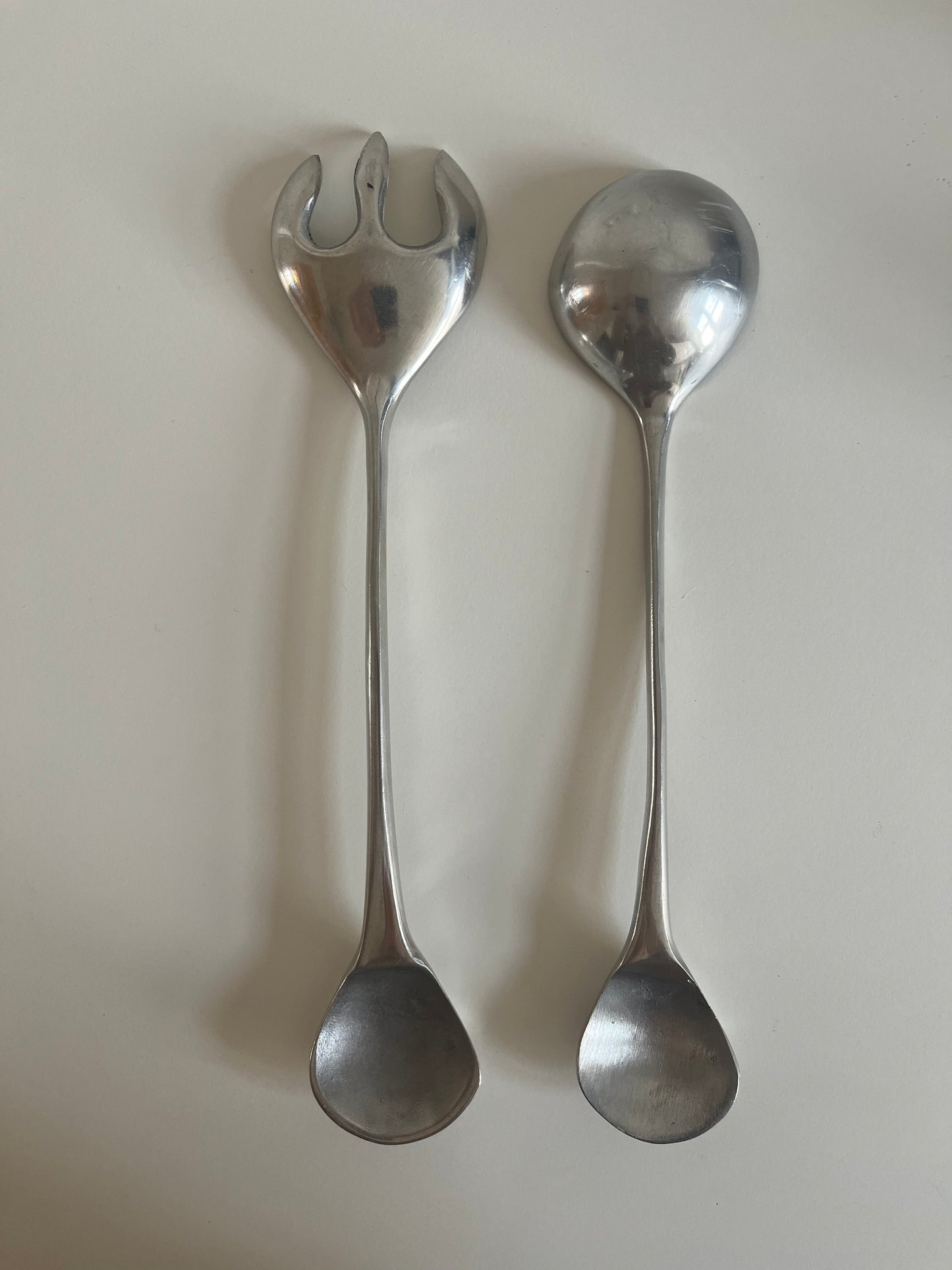 Pewter Shell Salad Cutlery