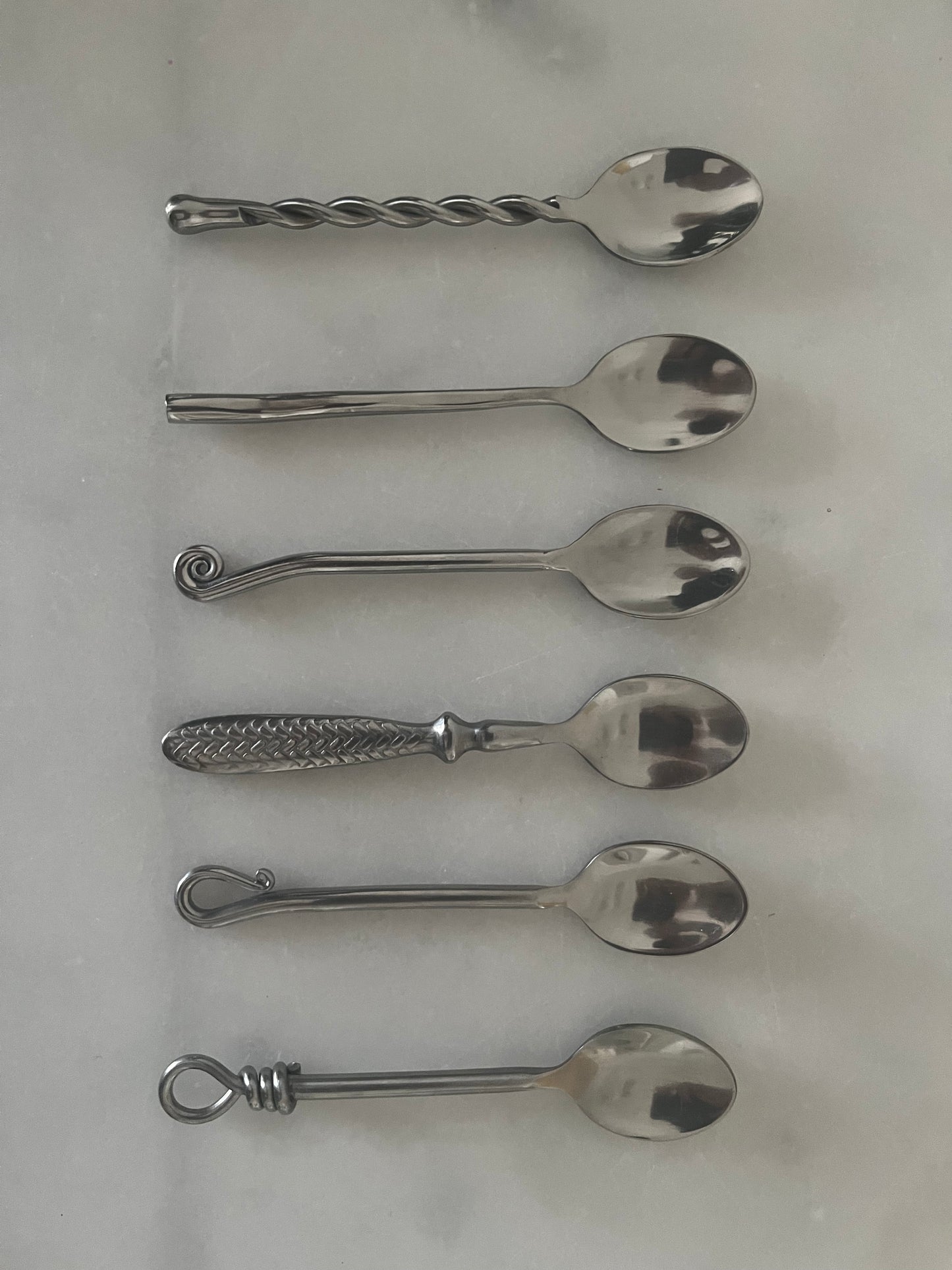 Vintage Small Steel Spoons (set of six)