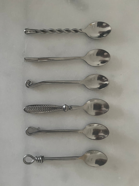 Vintage Small Steel Spoons (set of six)