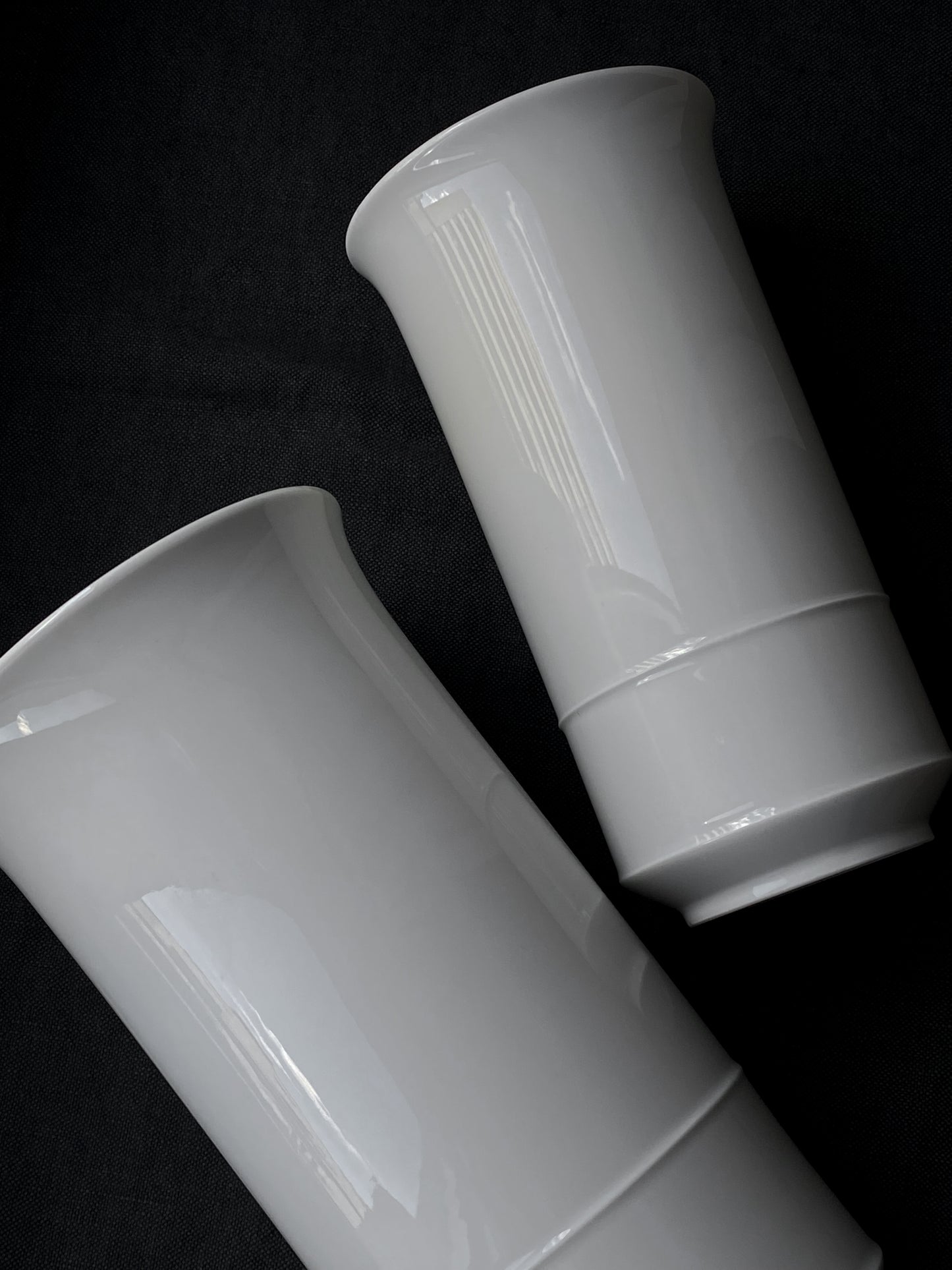 Mid-Century Bisque Porcelain Vases