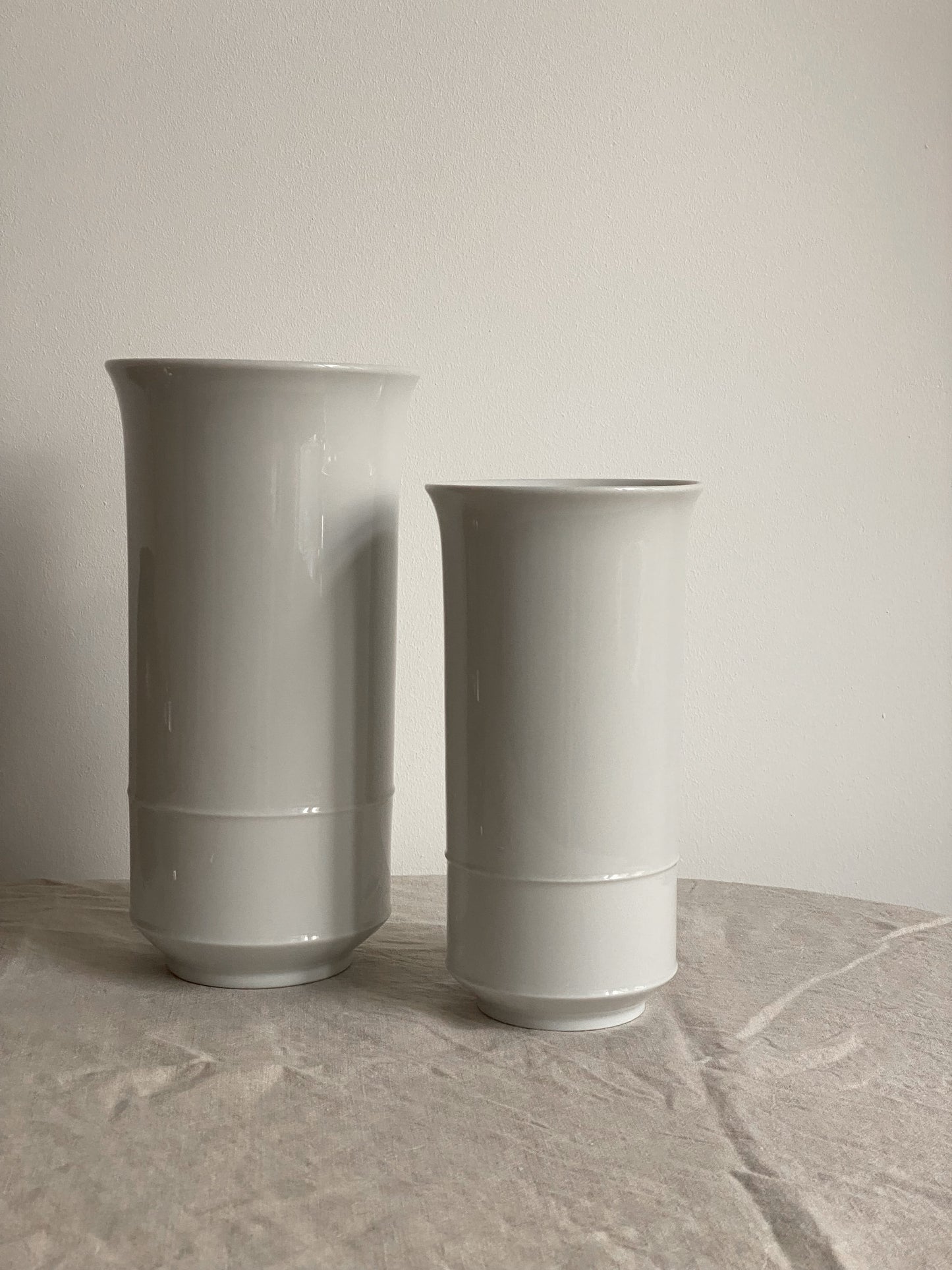 Mid-Century Bisque Porcelain Vases