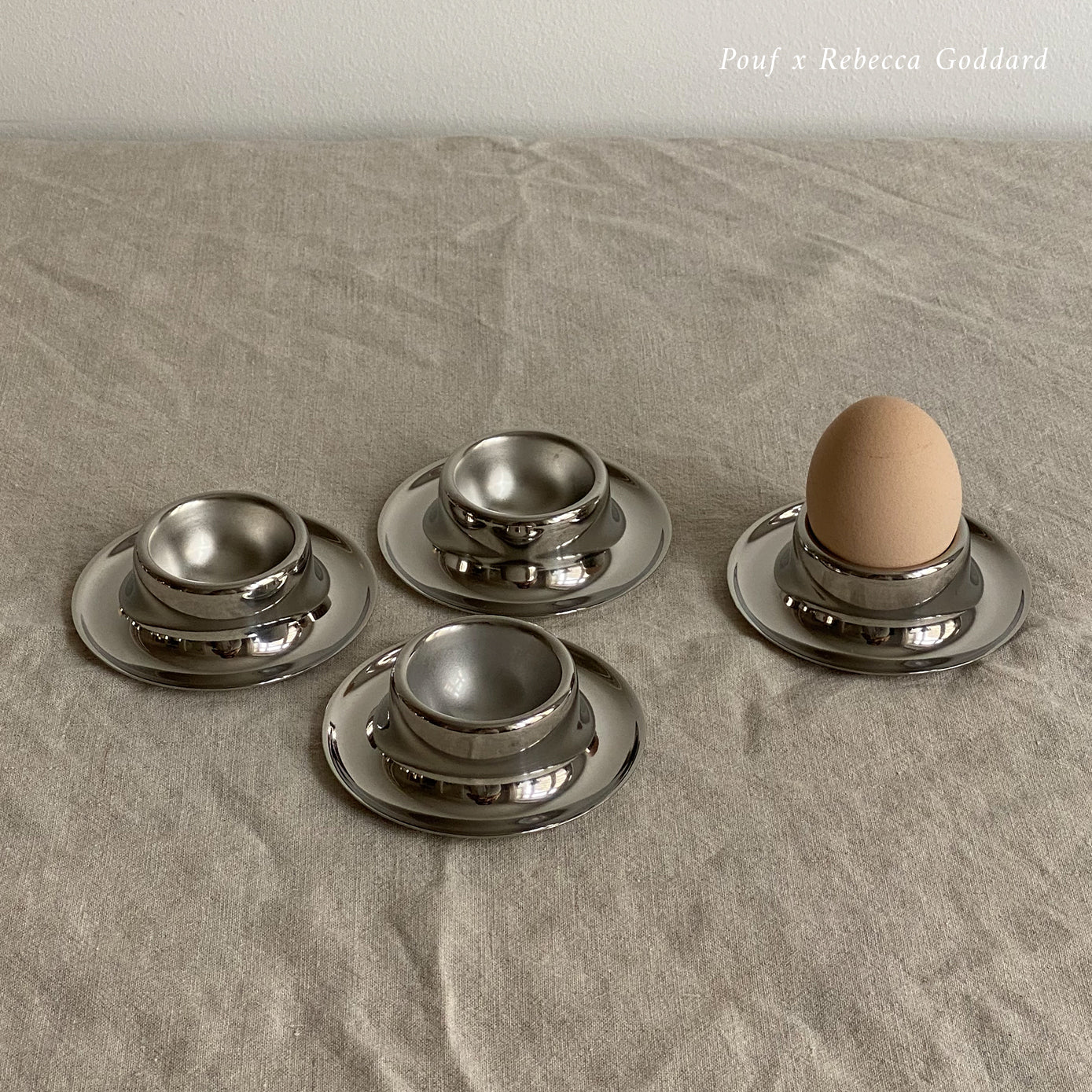 Polished Steel Egg Cups