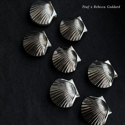Silver-plated Shell Pill Box with Spoon
