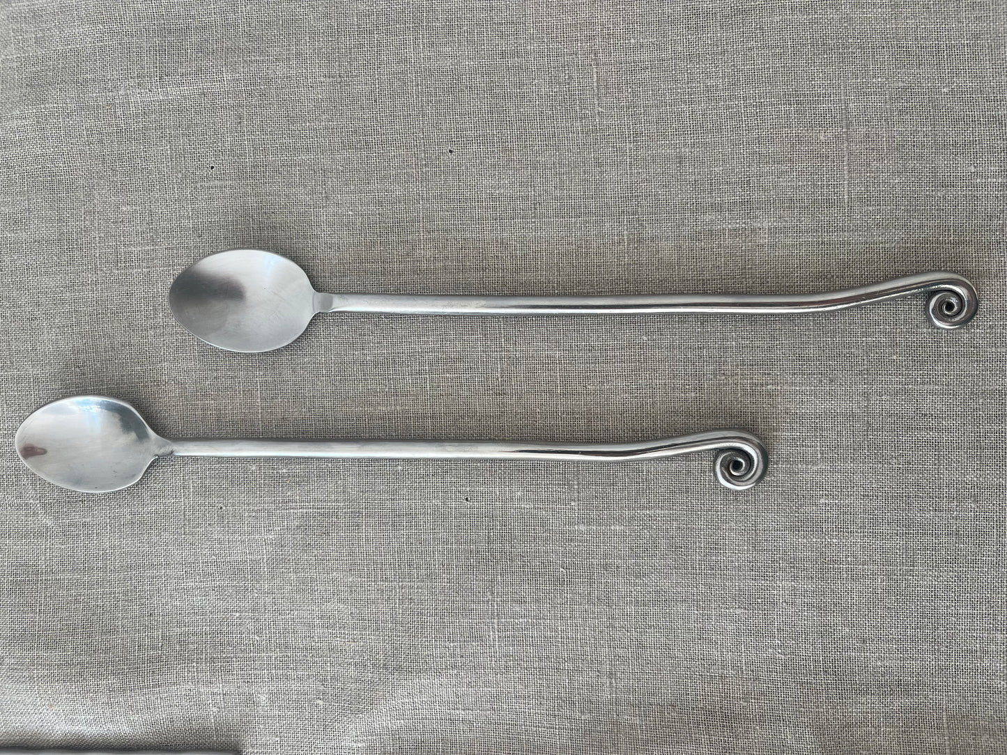 Vintage Steel Long Coffee/Cocktail Spoons