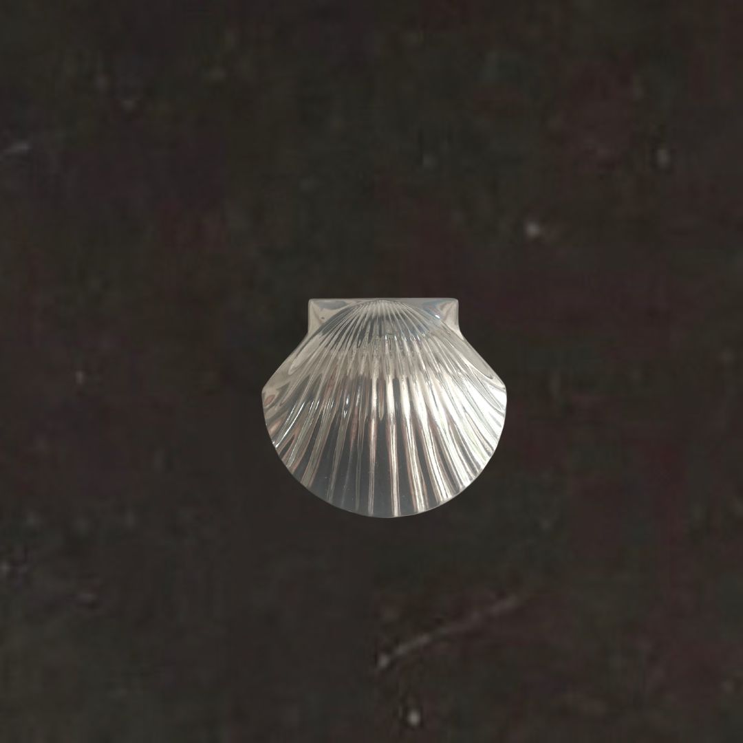 Silver Plated Shell Pill Box