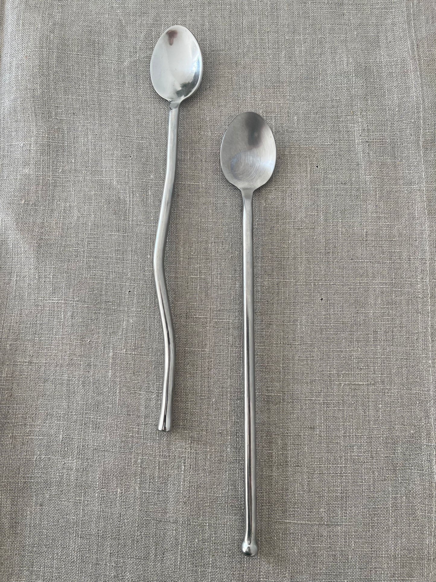 Vintage Steel Long Coffee/Cocktail Spoons