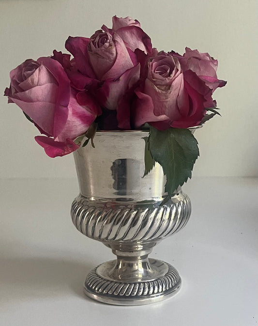 Delicious Small Silver Plated Vase