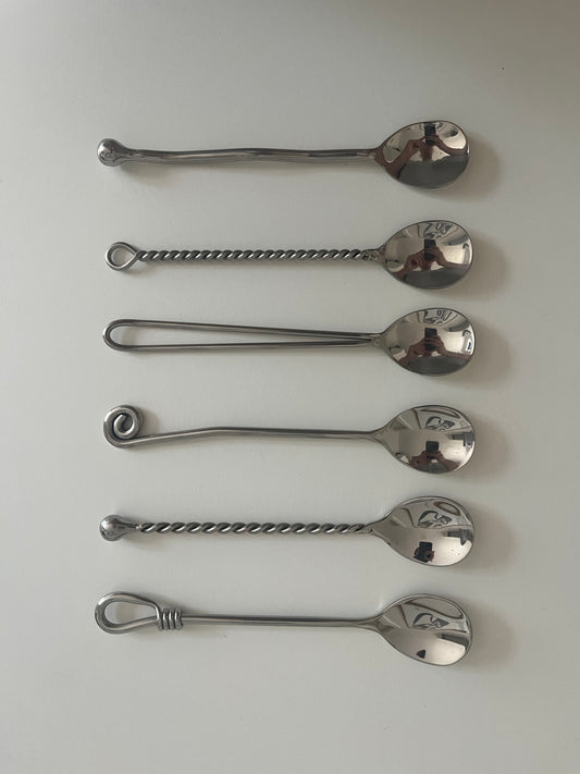 Set of Long French Steel Spoons