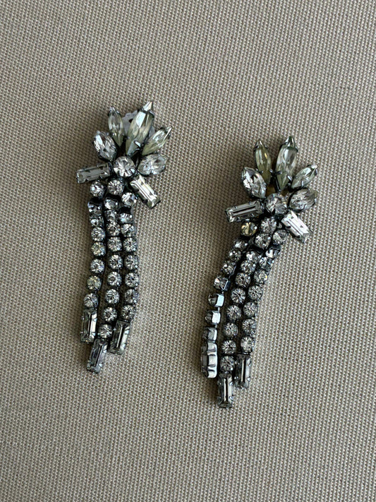 Art-deco Silver Plated Earrings