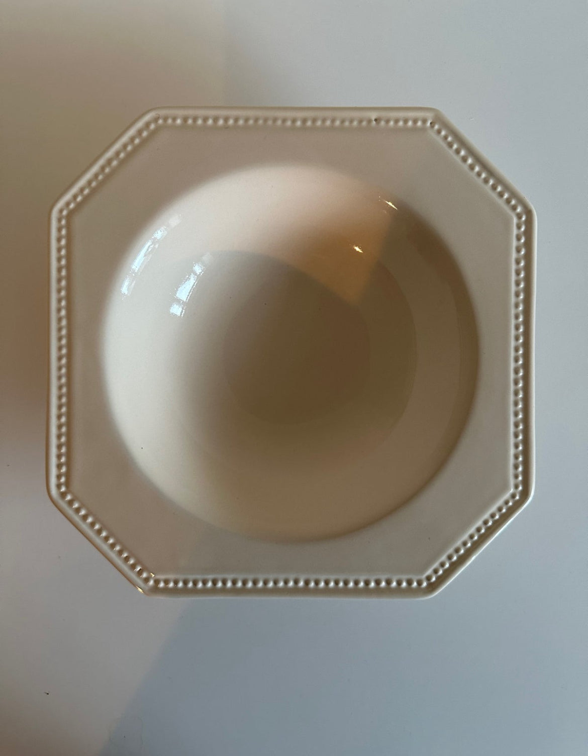 Vintage Ceramic Plates with Pearl Edge