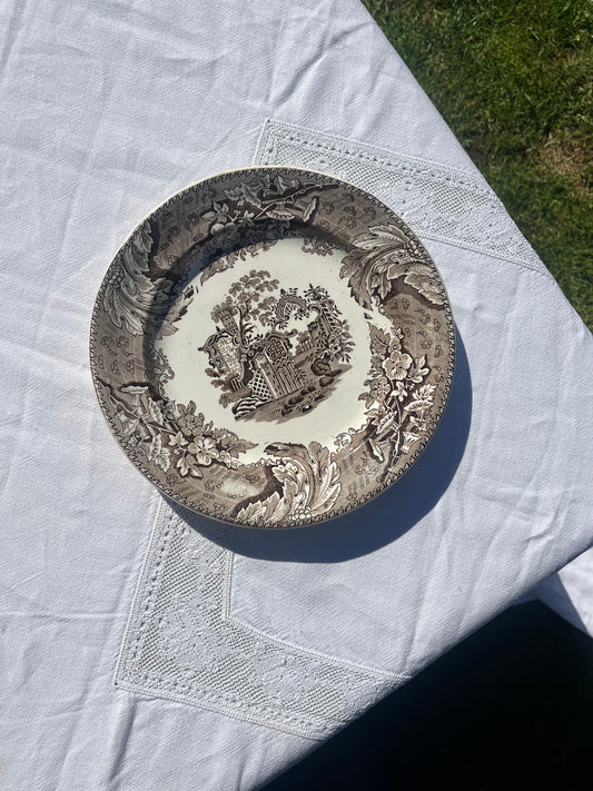 Large Vintage Floral Dish