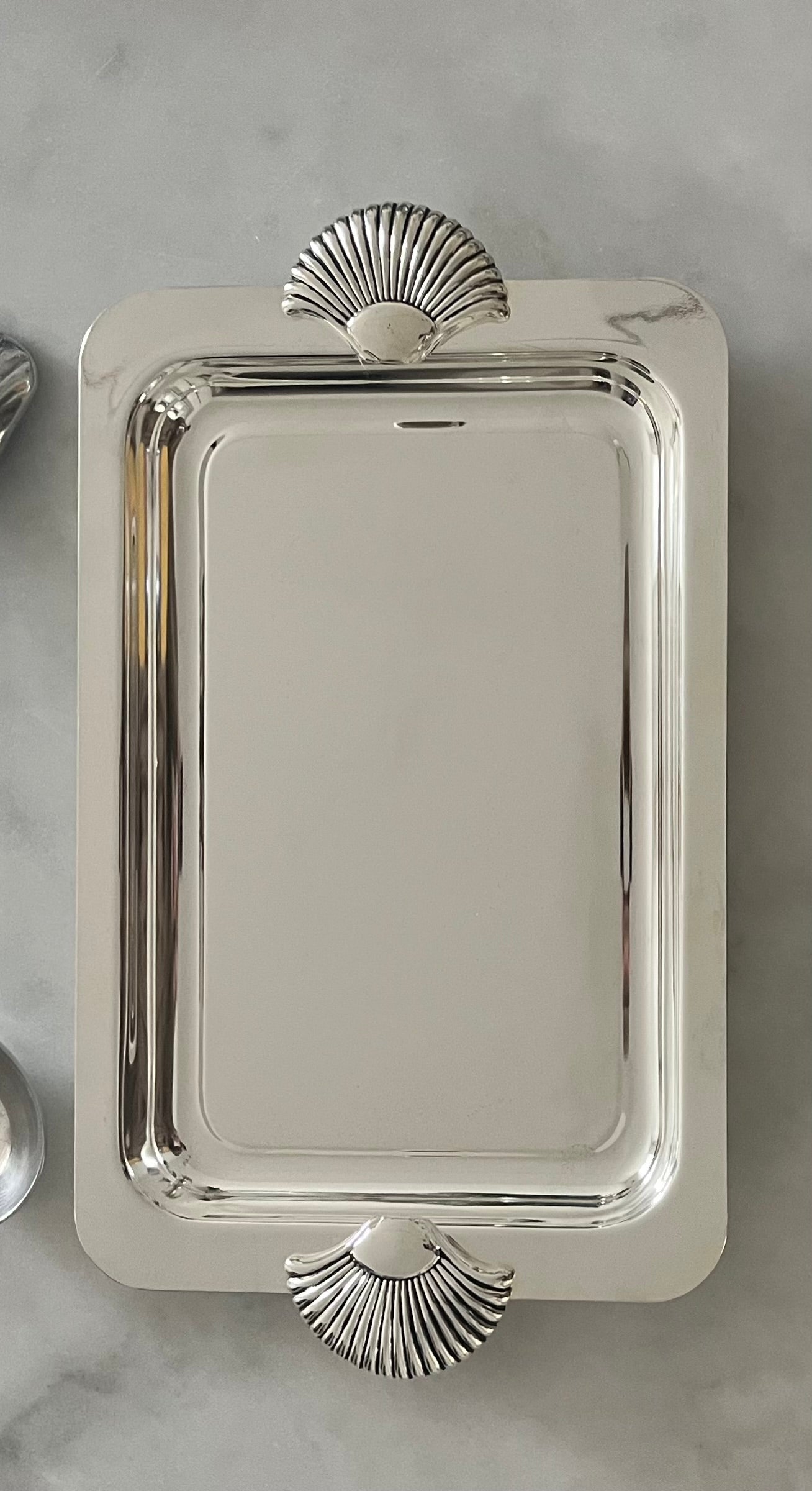 Silver Plated Shell Tray