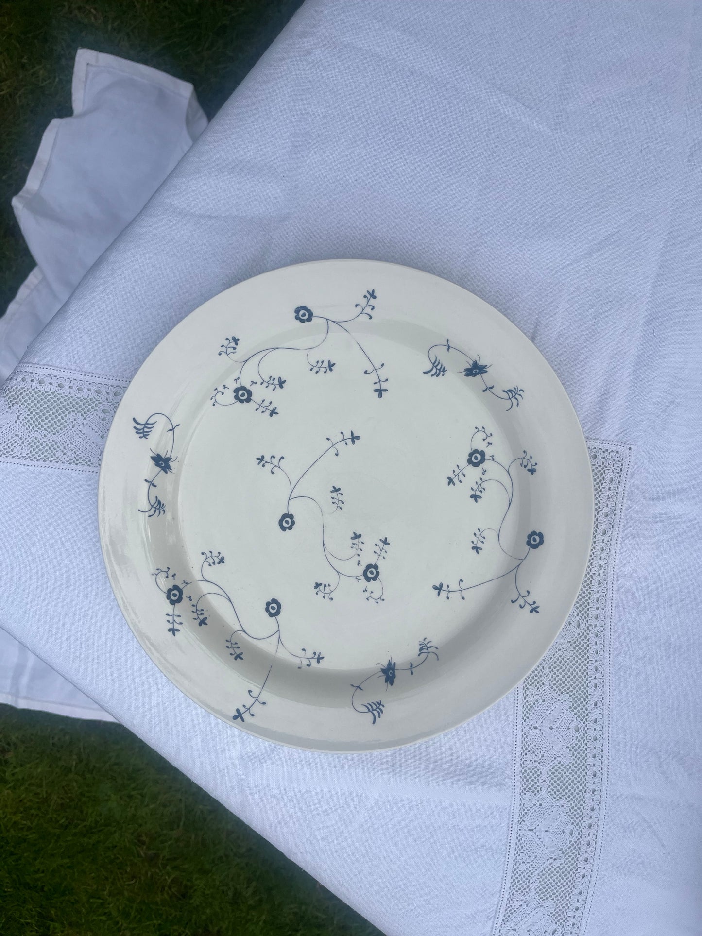 Large Vintage Floral Dish