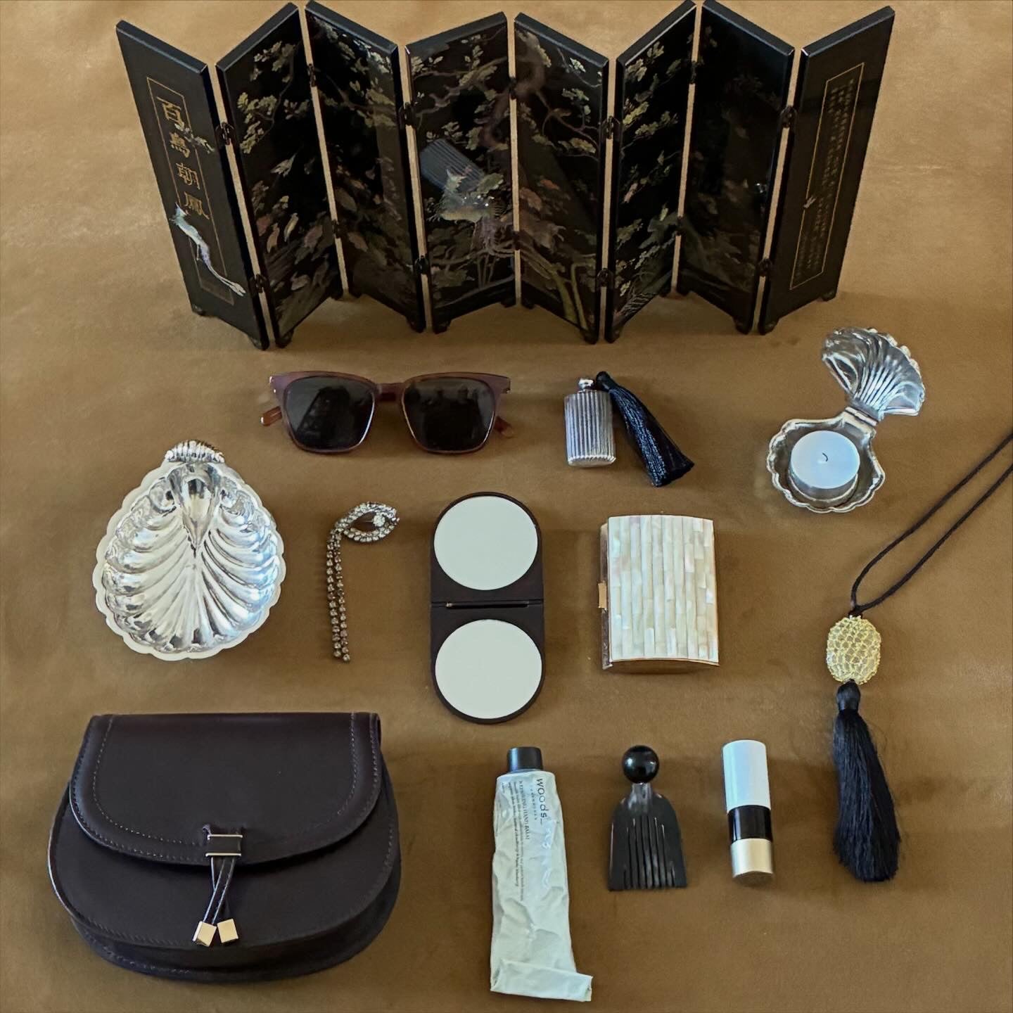 Vintage Chinese Folding Screen