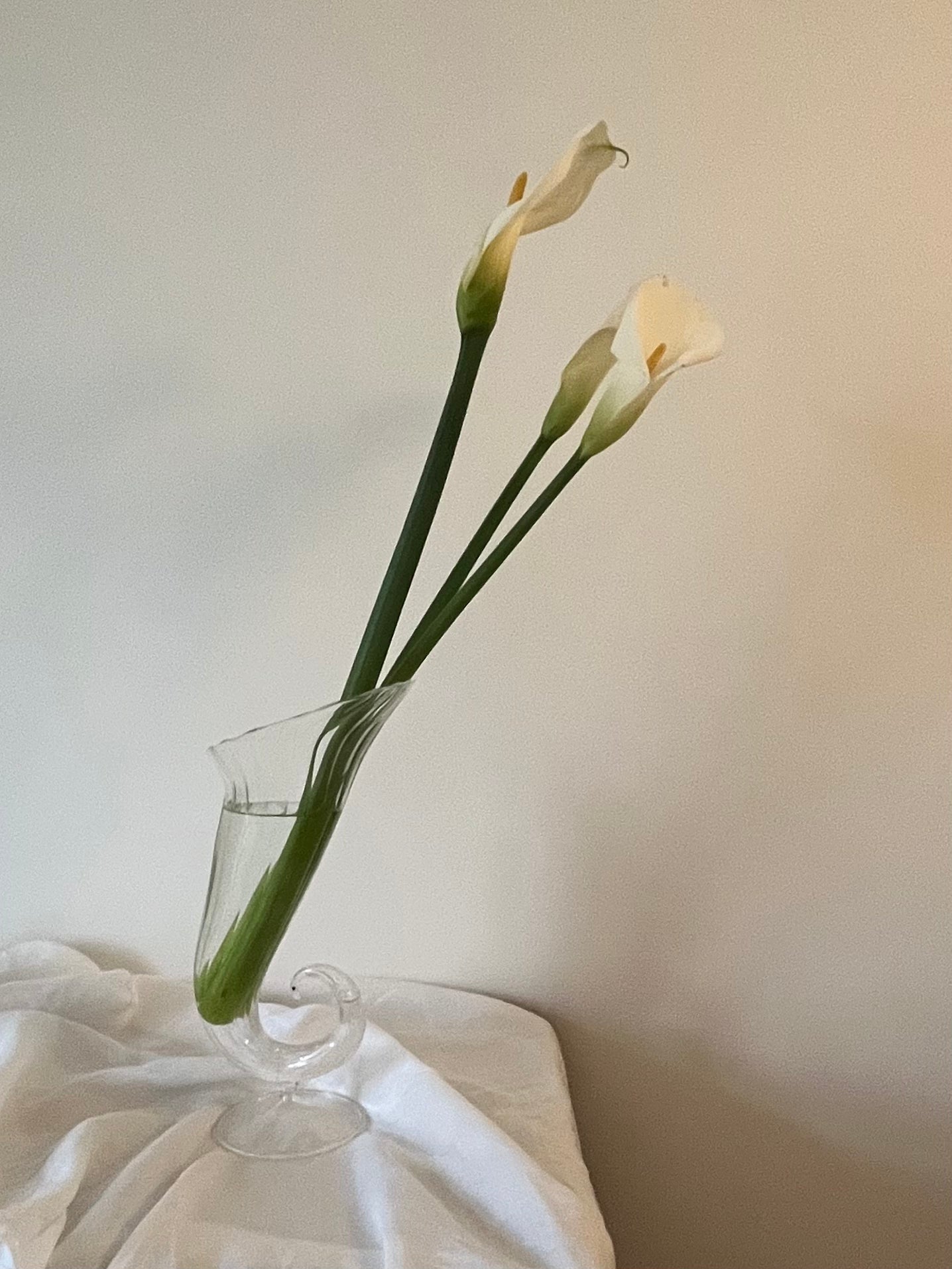 Tall Swirl Glass Vase
