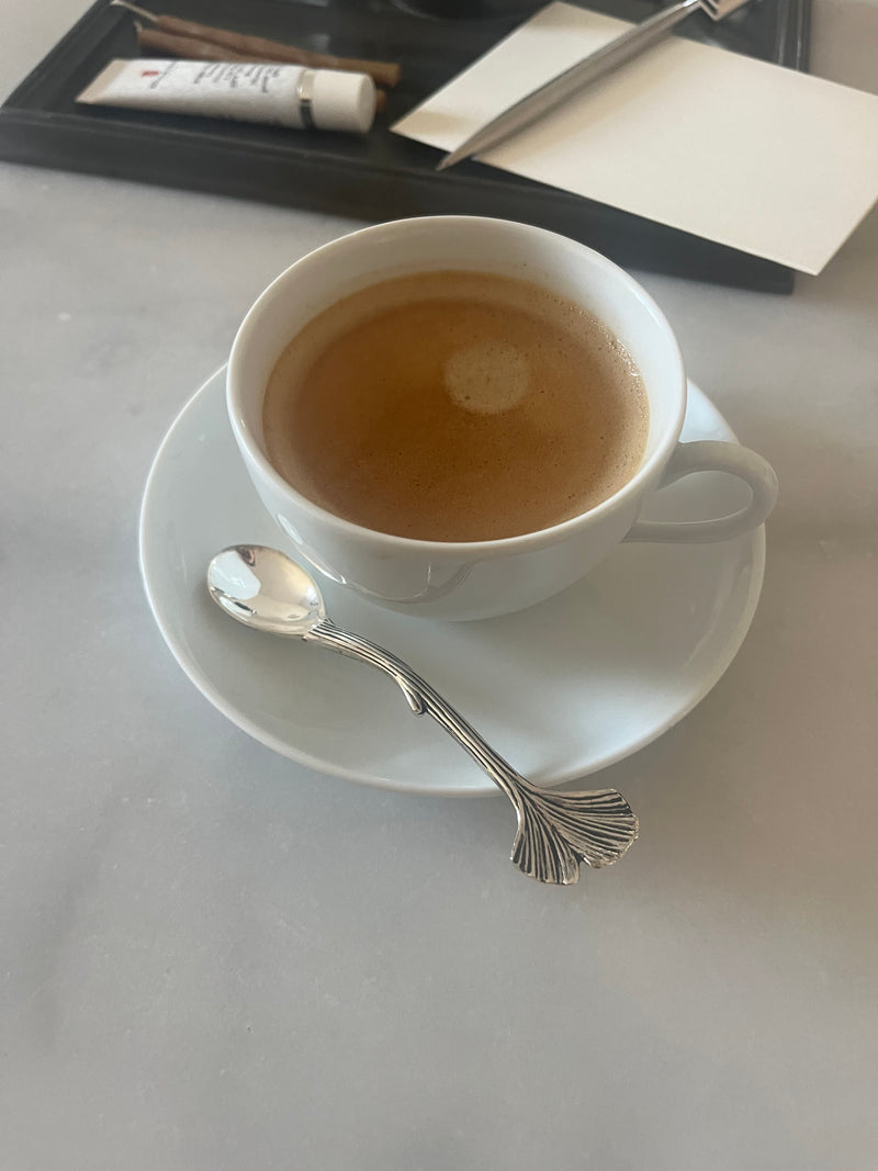 SILVER-PLATED GINKGO LEAF SPOON