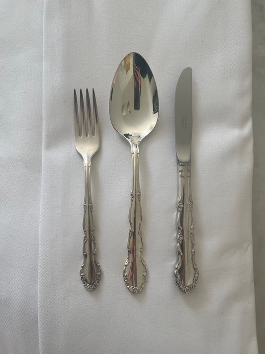 Adorned Silver Plated Cutlery Set