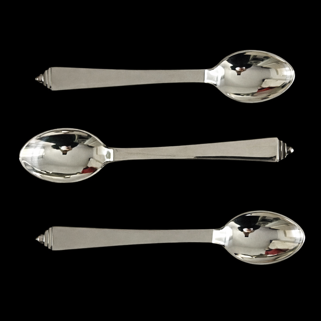 Silver Plated Pyramid Spoons (set of 4)