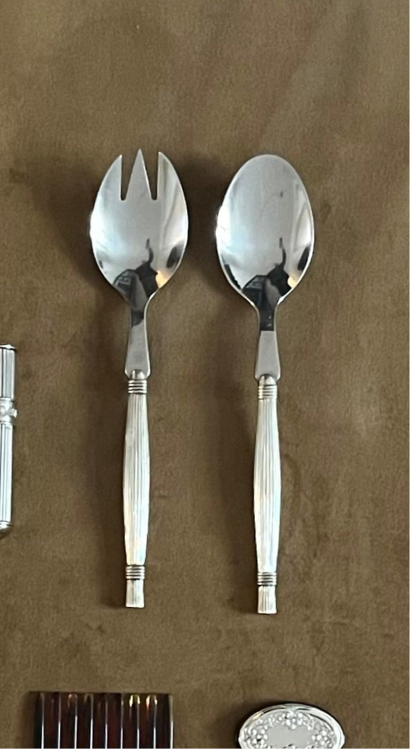 Silver Plated Salad Server Set