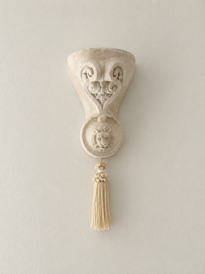 Ornate Lion Head Wall Candle