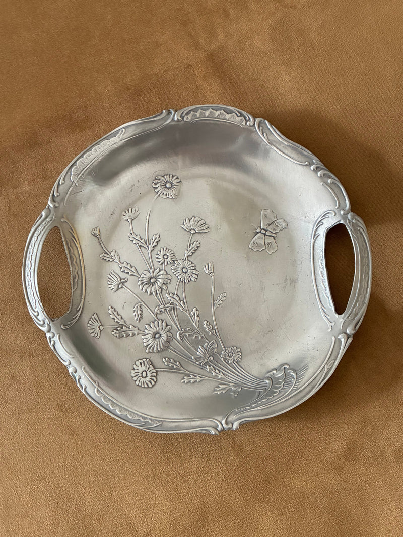 Wildflowers & Butterfly Pewter Tray