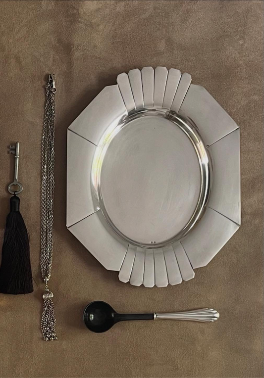 Antique Art Deco Silver Plated Tray